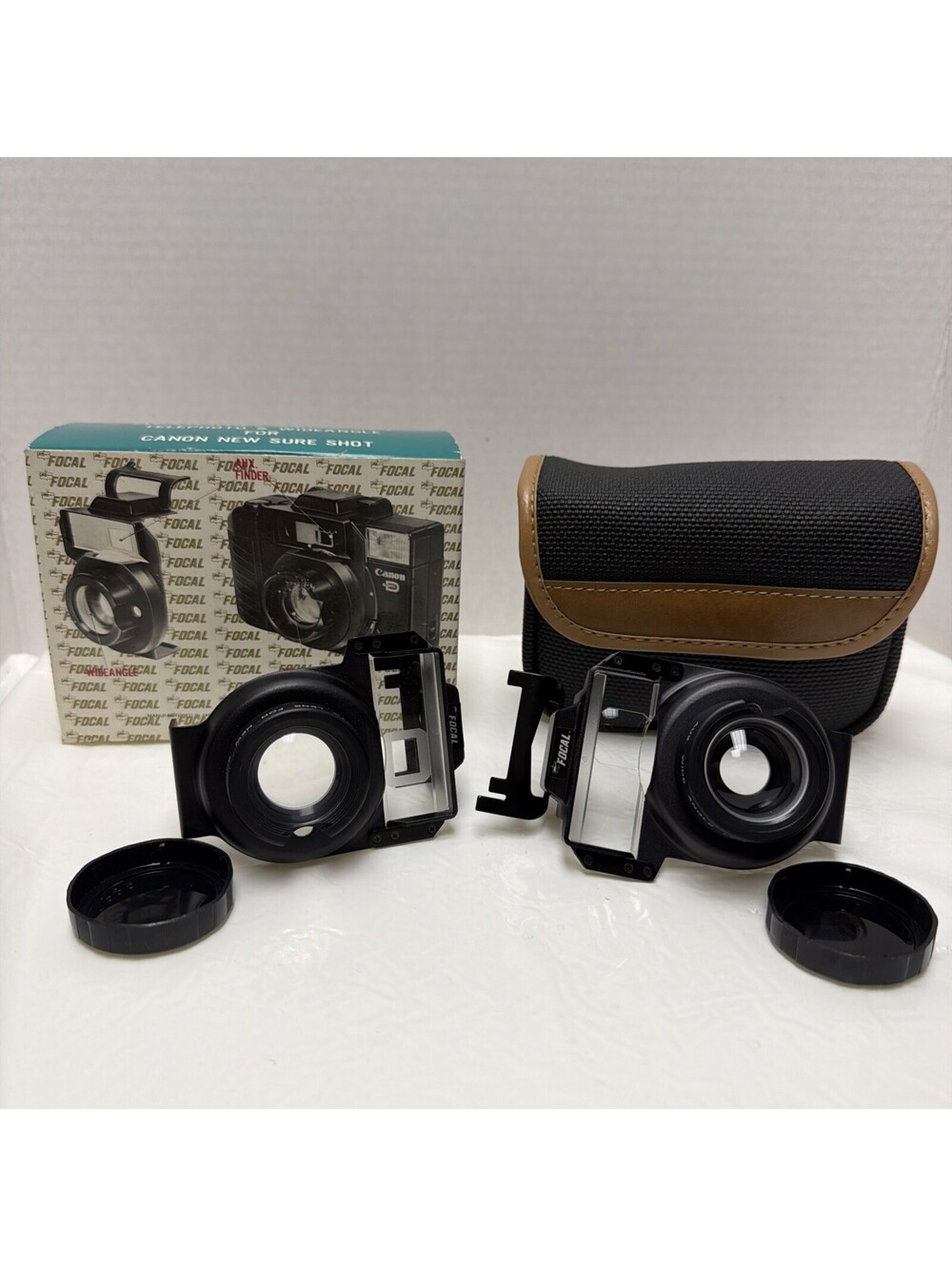 Focal Auxiliary Lens Set Telephoto & Wide Angle Lenses - Canon Sure Shot Camera